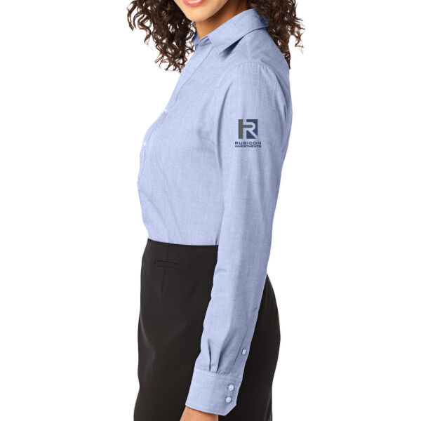   - Ladies Crosshatch Easy Care Shirt Thumbnail