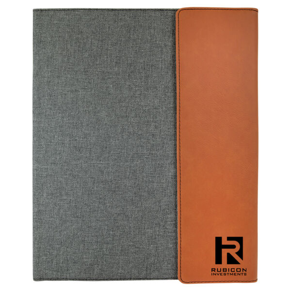   - Leatherette Canvas Portfolio with Notepad Thumbnail